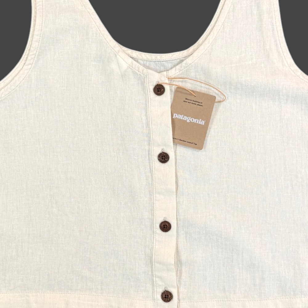 PATAGONIA Garden Island Button Tank Top Womens M Reversible NWT - Picture 2 of 11